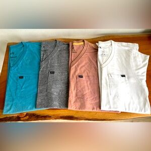 Hurley v neck shirts lot of 4 Men’s all size medium